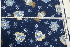 Fleece fabric by the yard - Boyd’s Bears on Blue - Boyd’s Collection - 58” W - Picture 1 of 2