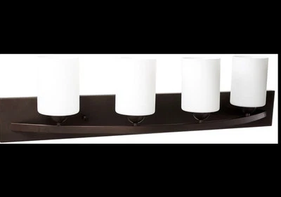 Canarm IVL370A04-O Bronze Hampton 4-Light 32"W Bathroom Vanity Light - Imagem 1 de 4
