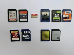 SD Speicherkarten 10 Stück Foto Apparat Memory Speicher für Digitalkamera - Bild 1 von 4