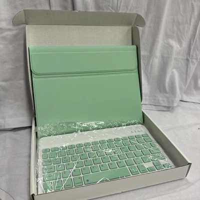 iPad Pro 11 Inch Wireless Keyboard Leather Case 1/2/3/4th Gens - Green - Image 1 of 3