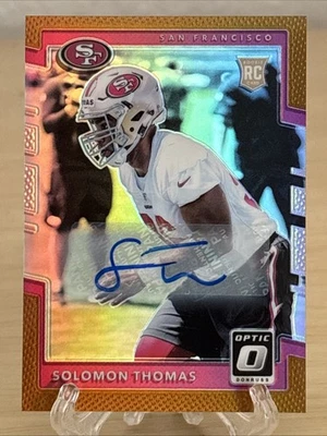 2017 Donruss Optic - Bronze Holo Rookie Auto - Solomon Thomas #116 - Image 1 of 2