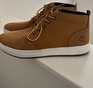 Timberland Men Davis Square Leather Fabric Chukka Wheat Nubuck US 9/ EU 43 - Picture 1 of 11