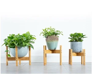 Soporte de flores de madera maciza Balcón estante de flores hogar suculento marco de maceta - Imagen 1 de 5