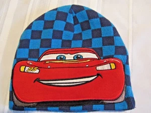 Disney Pixar Cars Jungen blau kariert Bleanie, Größe Kleinkinder, neu ohne Etikett - Bild 1 von 5