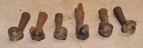 6 antique eagle claw cast iron feet table stool repurpose glass ball 4" tall lot Cover