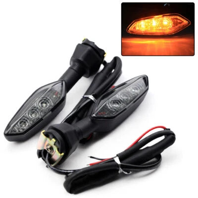 Pair LED Turn Signal Light Lamp for Kawasaki Z125/250/300 Z650 Z750 Z900/1000 - Imagem 1 de 4
