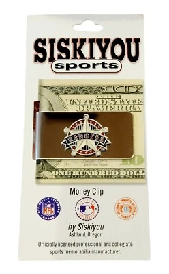 Texas Rangers MLB Siskiyou Deportes Acero Inoxidable Estaño Logo Clip para Dinero NUEVO  Foto 1 de 3