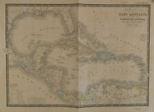 BRUÉ Map of Caribbean Carte des Isles Antilles des Etats Unis de L'Amérique 1860
