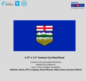3.5" x 7.5" Alberta Flag Laminated Vinyl Decal - Picture 1 of 1