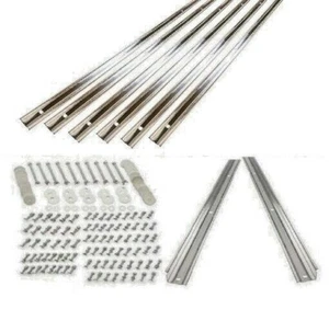 Bed Strips Kit Chevy 1955 - 1959 Polished Stainless Short Bed Wood Stepside Set - Picture 1 of 5