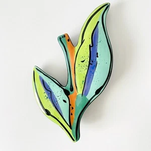 Kathryn Youngs by Ganz Hand Painted Ceramic Leaves Wall Art Decor 1990s - Picture 1 of 6