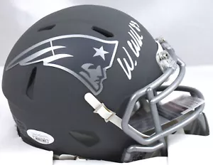 Wes Welker Autographed New England Patriots Slate Speed Mini Helmet - JSA W - Picture 1 of 3