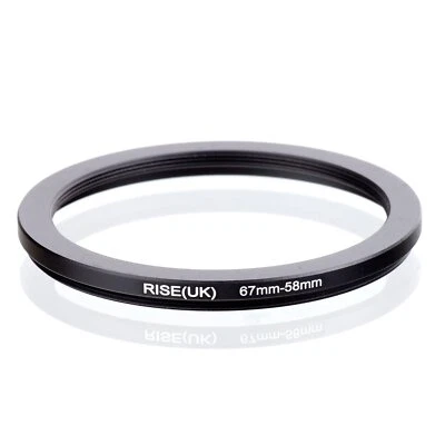 RISE(UK) 67mm-58mm 67-58 mm 67 to 58 Step down Ring Filter Adapter black - Image 1 of 3