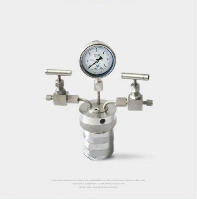 Inlet Outlet Gauge + Hydrothermal Synthesis Autoclave Reactor Vessel100ml 6Mp - Image 1 of 4