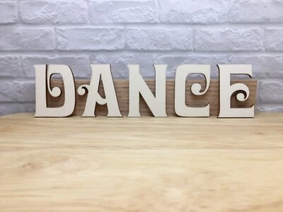 5cm (50mm) High Wooden Laser Cut Uppercase Letters and Numbers, 3mm, 6mm, 9mm - image 1 of 2