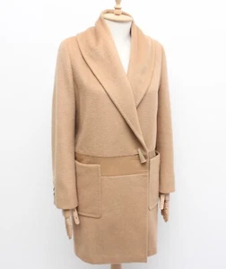 Women's MAX MARA 100% Camel Hair Wool Long Coat Overcoat RARE US4 GB6 ~S - Picture 1 of 13