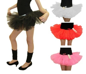 GIRL'S TUTU SKIRT 3 LAYER BALLET DANCE WEAR 1980s FANCY DRESS ACCESSORY PARTY UK - Picture 1 of 11