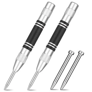 2 Pack 5 Inch Automatic Center Punch Spring Loaded Center Hole Punch for Metal - Picture 1 of 2