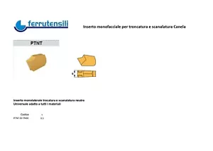 Inserto Monolaterale Scanelatura Despedida CANELA Anchura MM 3,1 - Imagen 1 de 1