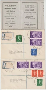 1955 x 2 DIFF STAMP COMBINATIONS EDINBURGH CHURCH OF SCOTLAND SKELETON POSTMARKS - Picture 1 of 2