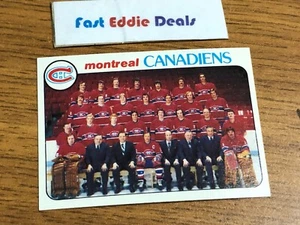 TOPPS NHL HOCKEY 1978-79 MONTREAL CANADIENS TEAM PHOTO CARD 200 CHECKLIST - Picture 1 of 2