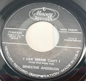 Ernestine Anderson I Can Dream Cant I / Heard You Cried 45 Vinyl 50s Jazz - Imagen 1 de 6