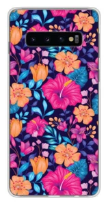 Coque en silicone imprimée compatible Samsung Galaxy S10 Fleurs Exotiques - Photo 1 sur 3