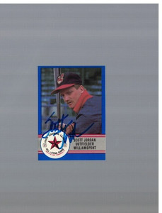 Scott Jordan Williamsport Bulls Signed 1988 Eastern League AS Card W/Our COA