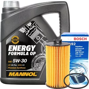 BOSCH ÖLFILTER + 4L 5W-30 MANNOL O.E.M MOTORÖL für OPEL CHEVROLET 5W30 GM DEXOS2 - Bild 1 von 3