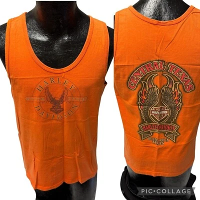 Camiseta sin mangas Harley Davidson de colección para motocicleta Round Rock TEXAS camisa musculosa delantera trasera Foto 1 de 4