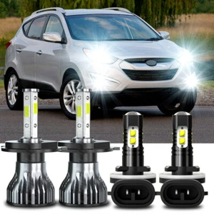 Para For Hyundai Tucson 2010-2013 LED faro alto bajo+bombillas de luz antiniebla - Picture 1 of 12
