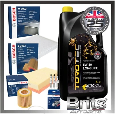 KIT DE SERVICIO PARA VW POLO 1.2 2009-2015 FILTROS BOSCH BUJÍAS Y ACEITE DE MOTOR 5L Foto 1 de 4