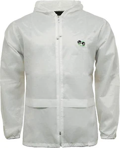 Unisex Impermeable Cuencos Césped Bowling Blanco Kagool Cagoule Chaqueta de Lluvia con Capucha BN - Imagen 1 de 8
