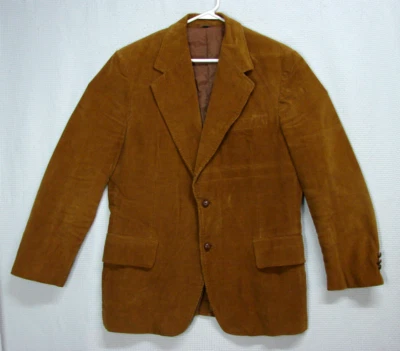 Chaqueta Blazer Occidental Envoy Marrón Algodón Pana De Colección Para Hombres Defecto R-42 Foto 1 de 4