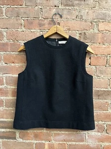 Vintage Calvin Klein Collection Damen Bluse, Gr. 8 schwarz Wolle/Kaschmir, Italy » - Bild 1 von 7