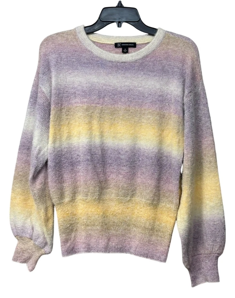 INC International Concepts Women’s Space Dyed Striped Crew Neck Sweater, Sz. M - Image 1 of 4