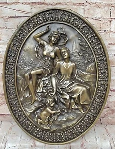 Signiertes Original Meisterwerk italienische Renaissance Relief Wand Bronze Skulptur Kunst - Bild 1 von 10