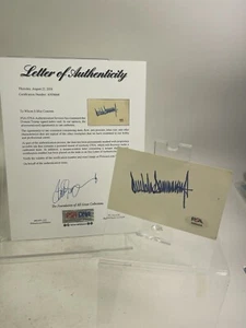 Tarjeta indexada firmada autografiada por Donald Trump temprana PSA ADN carta de autenticidad - Imagen 1 de 10