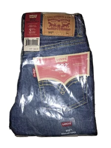 LEVI'S-Boy's REGULAR TAPER 502 Jeans - Slight Taper/Stretch-Washed Up-5 Reg-NEW! - Picture 1 of 2