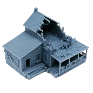 Outland Models Railway Scenery Structure Damaged Country House 1:160 N Scale - Picture 1 of 4