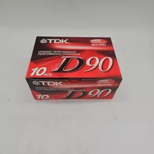 TDK D90 Dynamic High Output IECI/Type I Blank Cassette 10 Pack - NEW SEALED - Picture 1 of 5