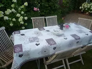 Tablecloth Provence 150x240 CM Flower Motif France Easy-Care Non-Iron - Picture 1 of 3