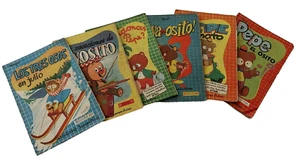 Lot of 6 Vintage 1950s Argentina Mini Children's Books in Spanish Little Bear  - Picture 1 of 16