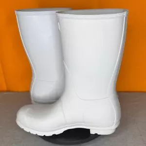 Hunter Womens Original Short Rain Boot Light Grey Size US 8 EU 39 - Picture 1 of 8