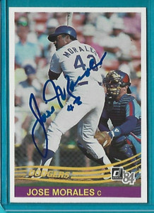 JOSE MORALES signed 1984 Donruss baseball card #275 LOS ANGELES DODGERS