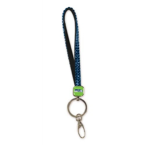 NFL SEATTLE SEAHAWKSBLING KEY STRAP LANYARD KEY CHAIN NEW - Image 1 of 1