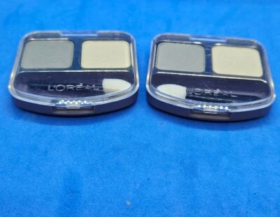L'Oreal SOFT EFFECTS Eye Colour Shadow Duo MOSS Matte/Perle 0.08oz (LOT OF 2) - Image 1 of 4