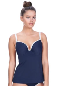 Freya U Größe wählbar blau weiß AS3858MAR in der Marine UW Tankini NUR OBERTEIL Neu mit Etikett - Bild 1 von 2