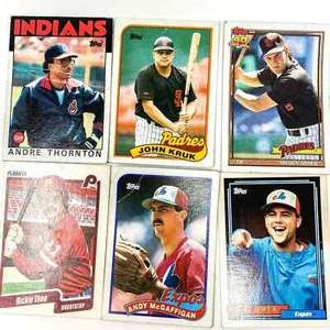 6 Pcs Topps & Fleer 90 Collectible Legendary Baseball Player Cards - Picture 1 of 6
