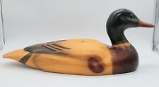 Liza Chiu Canadian Artist Rare Vintage Carved Mallard Duck